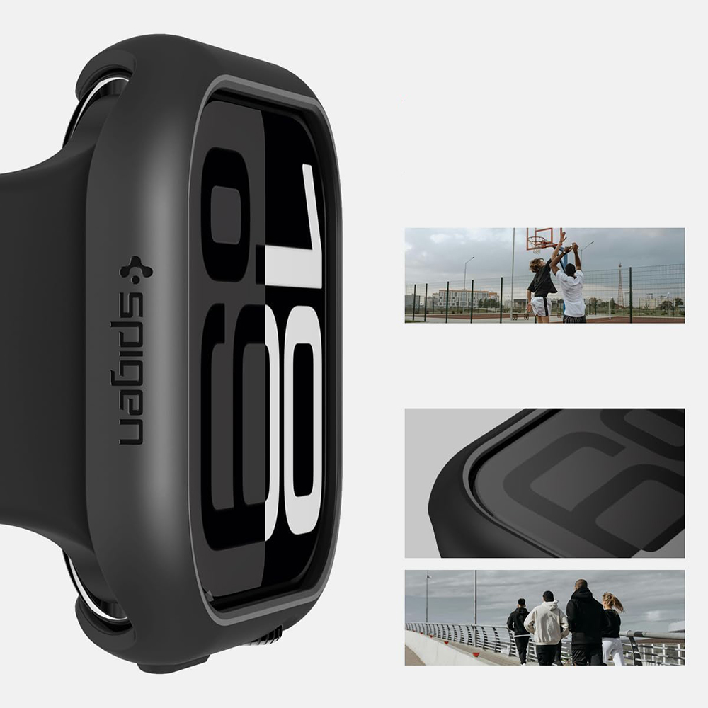 Etui Spigen Thin Fit do Apple Watch 10 (42 mm), czarne